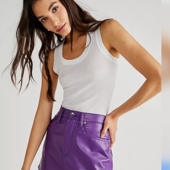 Agolde Purple Mini Skirt - size 29 - Picture 3 of 6